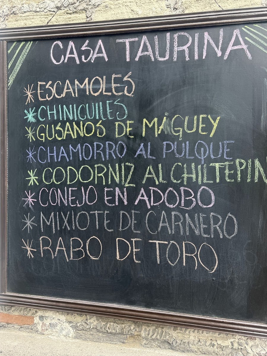 Mesón Taurino Menu - Image 1